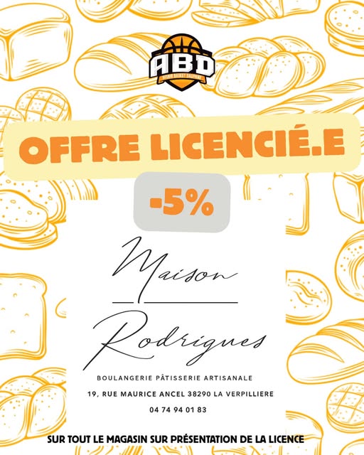 Exclusivement pour tous les licencié·e·s ABD 🏀