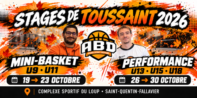 Stages de Toussaint 2026 : deux semaines de basket chez ABD